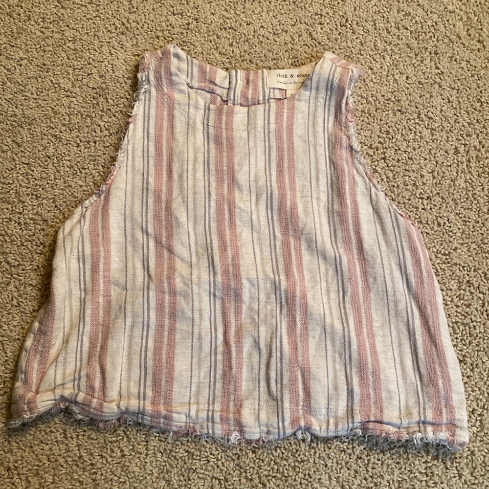 Striped flowy tank